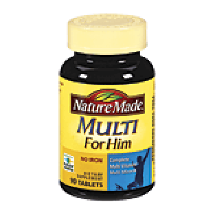 Nature Made Multi Vitamin/mineral Supplement multi for him no iron 90ct
