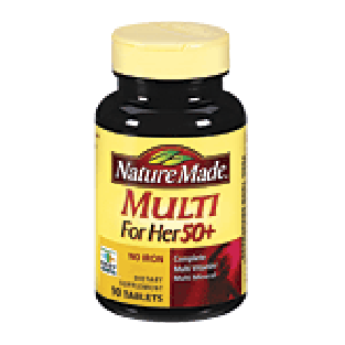 Nature Made Multi for her 22 key nutrients to support 50+ women's  90ct