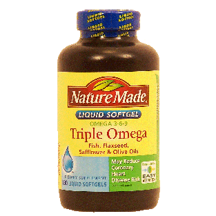 Nature Made Triple Omega omega 3-6-9; fish, flaxseed, safflower &180ct