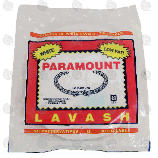 Paramount  white lavash/thin bread, 5 loaves 12-oz