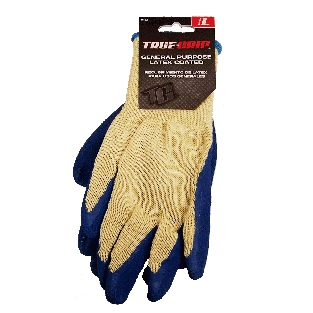 True Grip  general purpose latex coated, large  1pr