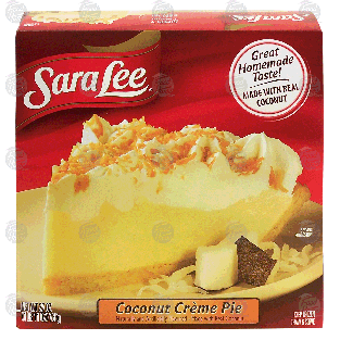 Sara Lee  coconut cream pie, made with real coconut 27-oz