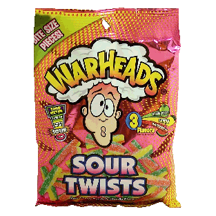 Warheads  sour twists, 3 flavor candy  4oz