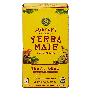 Guayaki  yerba mate, traditional, 25-bags 2.6oz