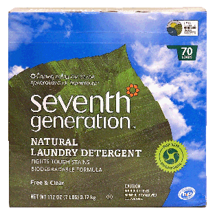 Seventh Generation  natural laundry detergent, free & clear, for 112oz
