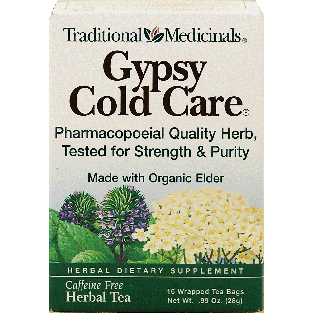 Traditional Medicinals Gypsy Cold Care herbal tea, pharmacopoeia0.99oz