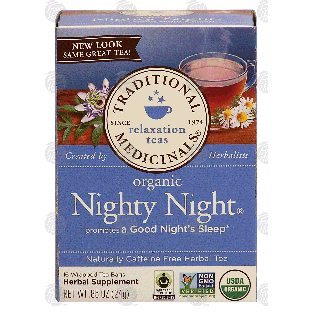 Traditional Medicinals Nighty Night organic naturally caffeine 0.85-oz