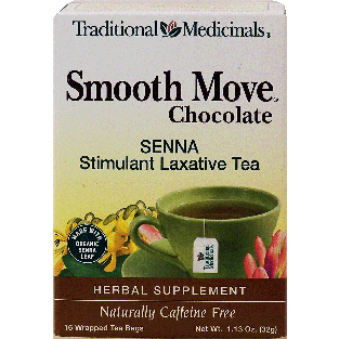 Traditional Medicinals Smooth Move Chocolate stimulant laxative 1.13oz