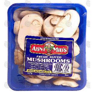 Aunt Mid's  fresh sliced mushrooms 8oz