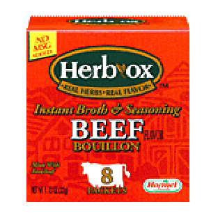 Herb-Ox Bouillon Packets Beef Instant Broth & Seasoning 8 Ct 1.13oz