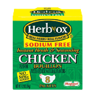 Herb-Ox Bouillon Packets Chicken Instant Broth & Seasoning Sodium1.2oz