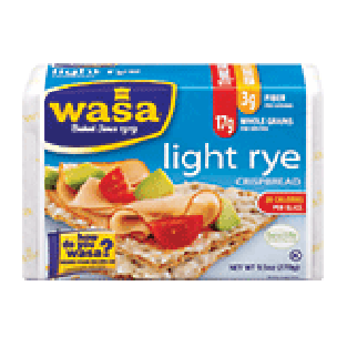 Wasa  light rye crispbread made with 100% whole grain 9.5oz
