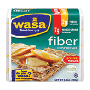 Wasa  fiber rye crisp bread, whole grain 8.1oz