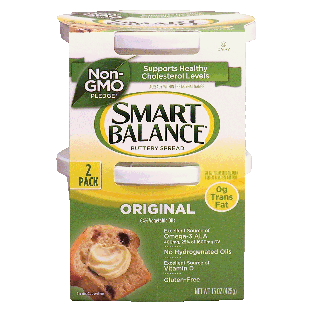 Smart Balance  64% vegetable oil spread, 2 7.5-oz. tubs 15oz