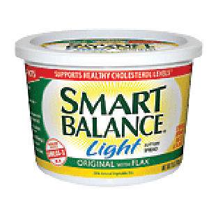 Smart Balance Light 39% vegetable oils, buttery spread with flaxse15oz