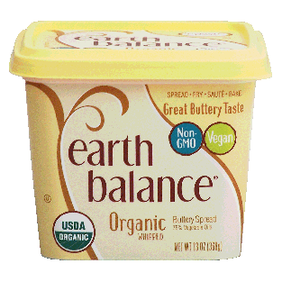 Earth Balance  organic whipped buttery spread, 75% vegetable oils 13oz
