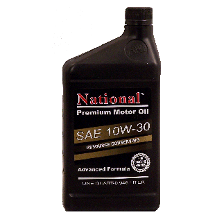 National  premium motor oil sae 10w-30, resource conserving, advanc 1qt