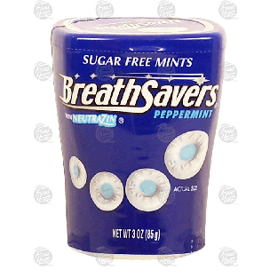 Breath Savers  peppermint mints, sugar free 3oz