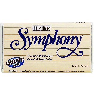 Hershey's Symphony creamy milk chocolate almonds & toffee chips b 6.8oz