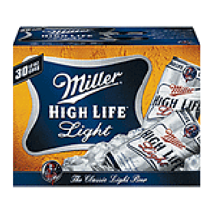 Miller High Life Light Beer 12 Oz 30pk