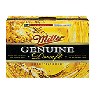 Miller Genuine Draft Beer 12 Oz Cans 24pk