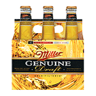 Miller Genuine Draft Beer Longneck 12 Oz  6pk