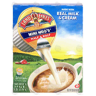 Land O Lakes(R) Mini Moos half & half, 24 single serve dairy crea24-ct