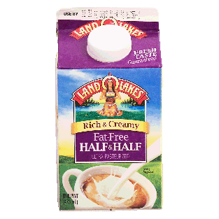 Land O Lakes(R)  half & half, rich & creamy, fat-free, ultra-pasteu1pt