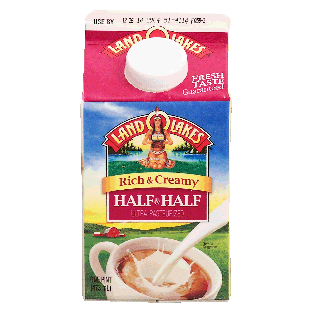 Land O Lakes(R)  rich & creamy, half & half, ultra-pasteurized 1pt