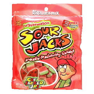 Sour Jacks  watermelon flavor candy bites  8.5oz