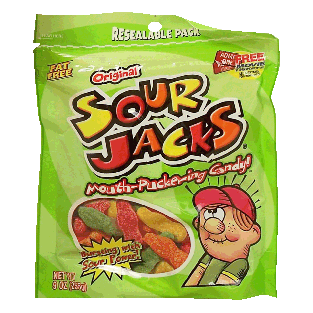 Sour Jacks  original candy pieces  9oz