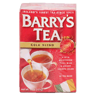 Barry's Tea Gold Blend ireland's finest tea, golen color, 40-tea 4.4oz