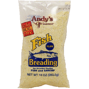 Andy's  seasoning, Yellow fish breading for excellent tasting fish10oz