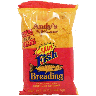 Andy's  cajun fish breading; bake, broil & fry; for fish and shrim10oz