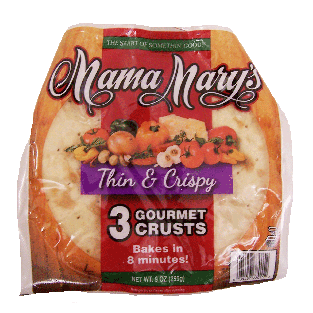 Mama Mary's Gourmet pizza crusts, thin & crispy 9oz