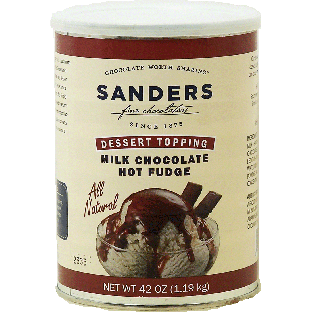 Sander's fine chocolatier milk chocolate hot fudge dessert topping42oz