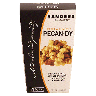 Sander's Pecan-Dy cashews, pecans, almonds and fancy popcorn covere6oz
