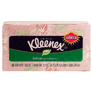 Kleenex  3-ply white tissues with lotion and aloe 120ct