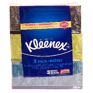 Kleenex  3 pk, each 160 2-ply white tissues 3ct