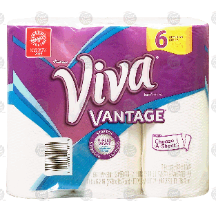 Viva Vantage paper towel rolls, choose-a-sheet, weave 6-ct