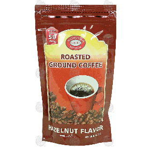 Mountain High  roasted ground coffee, hazelnut flavor, makes up to7-oz