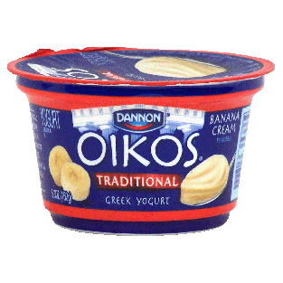 Dannon Oikos traditional banana cream greek yogurt 5.3oz