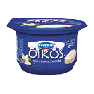 Dannon Oikos vanilla greek nonfat yogurt, 0% fat 5.3oz