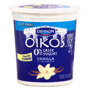 Dannon Oikos fat free greek yogurt vanilla 32oz
