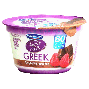 Dannon Light & Fit nonfat greek yogurt, raspberry chocolate, 80 c5.3oz