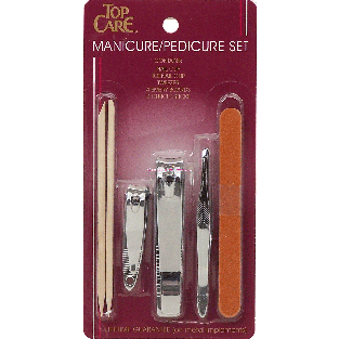Top Care  manicure/pedicure set; nail clip, toenail clip, tweezer, 1ct