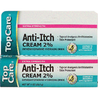 Top Care  anti-itch cream 2 percent, topical analgesic/antihistamin1oz