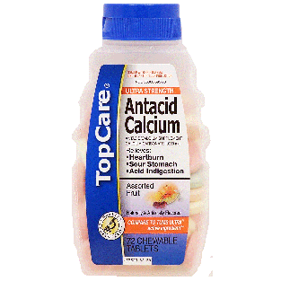 Top Care  antacid calcium relieves heartburn, sour stomach, and ac72ct