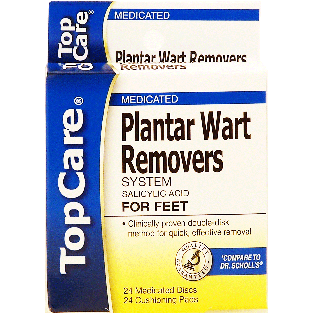 Top Care  medicated plantar wart removers system, salicylic acid f 24ct