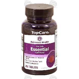 Top Care Balanced Health one daily essential multivitamin, tablet 250ct